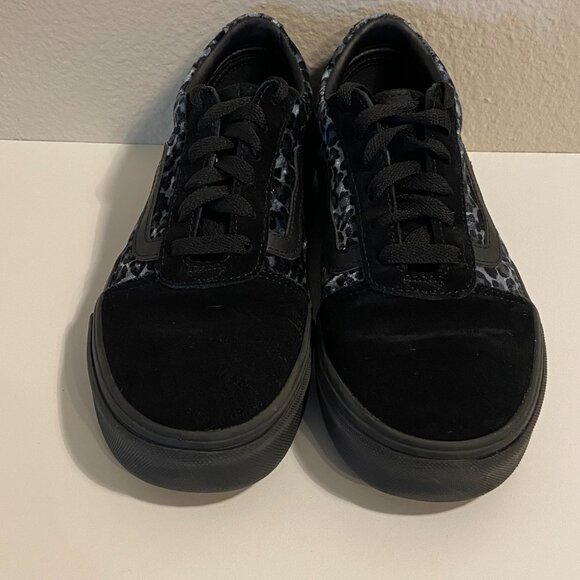 Vans Black and Blue Leopard Print Sneakers - Picture 4 of 12